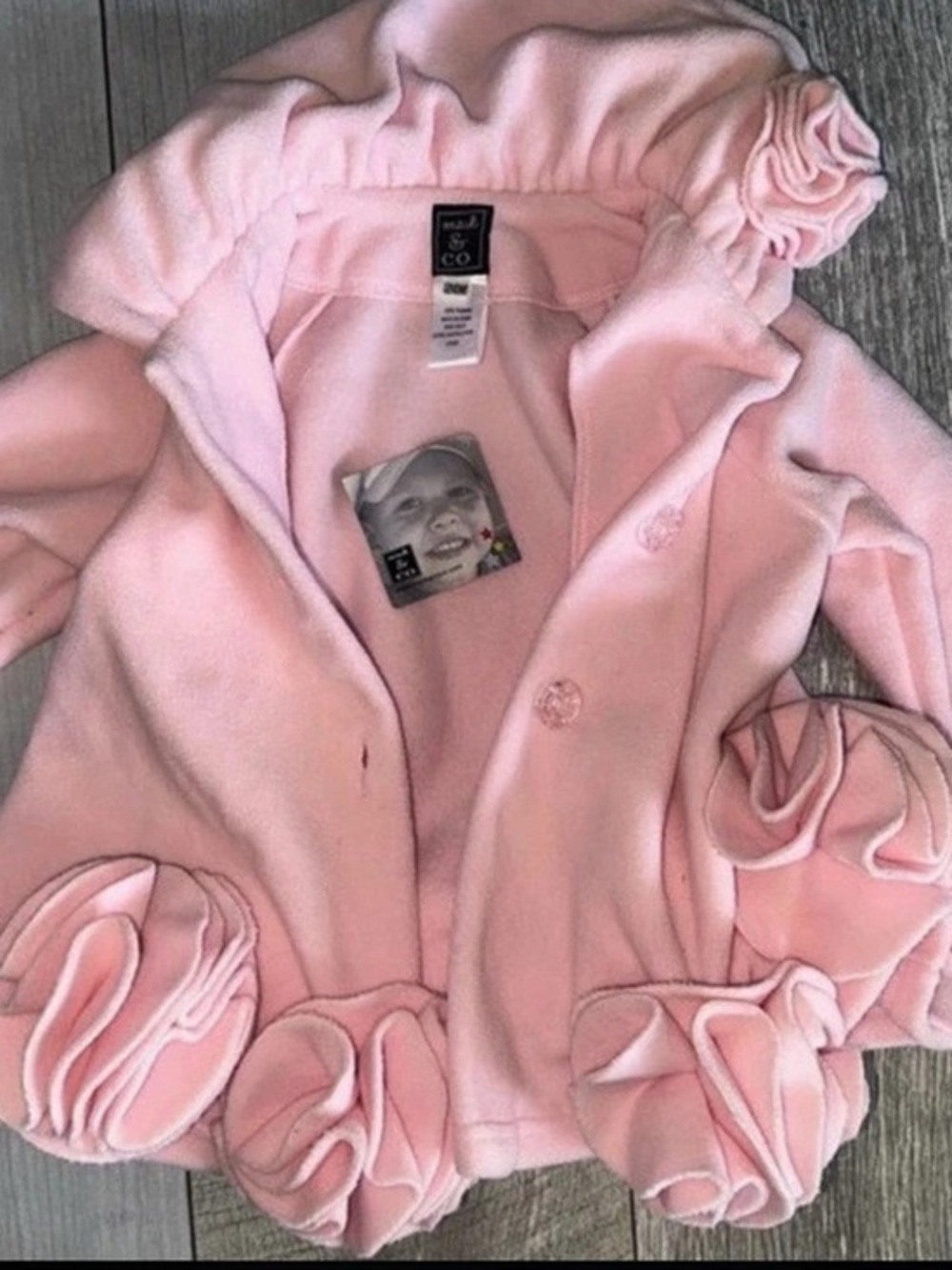 Mack & Co Baby Pink Ruffle Cape Size 24M
